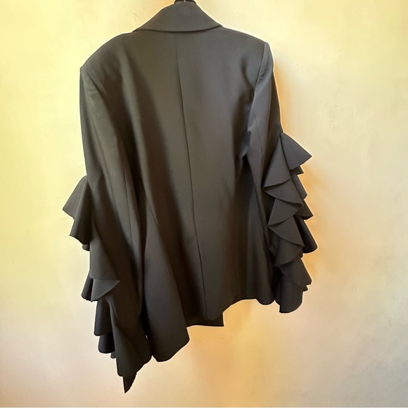 NWT Ellery Gold Band Ruffle Sleeve Jacket - Picture 3 of 11